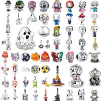 2026 New Parody Skull,Boy,Girl Bead Palm Pendant 925 Silver,Suitable for Original Bracelet DIY Accessories Exquisite Jewelry