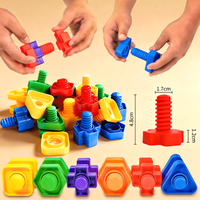 20/10PCS Screwing Building Blocks Creative Mosaic Puzzle Toys for Children Plastic Insert Nut Bolts Shape Boys Educational Toy