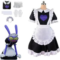 Game Anime The Amazing Digital Circus Cosplay Headband Gloves Stockings Jax Maid Outfit Halloween Party Role Play Stage Costume