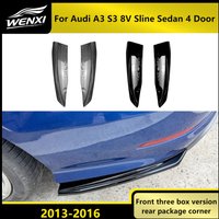 Rear Bumper Side Spoiler For Audi A3 S3 8V Sline 2013-2016 Sedan 4 Door Air Vent Cover Splitters Canards Car Rear Side Splitter