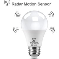 Microwave Radar Detection LED Light Bulb 220V E27 12W Radar Motion Induction Lamp Built-in Radar/Light Sensors For Home Stairs