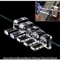 4pcs/set Mini Acrylic Fish Tank Glass Cover Holder Aquarium Bracket Support Frame Aquarium Accessories 4/5/6/8/10/12/15/19/25mm