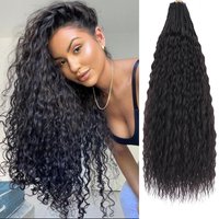 Curly Miracle Knots Human Crochet Hair Micro Brazilian Braids Kinky Curly Crochet Hair Extensions Deep Wave Crochet for Women