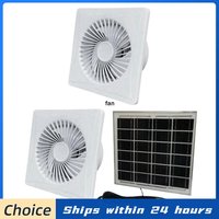 6/8 Inch 12V Solar Exhaust Fan Mini Ventilator Solar Panel Powered Fan Air Extractor for Dog Chicken House RV Greenhouse Fan