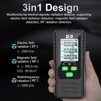 3in1 Electric Field Magnetic Field RF Radiation Detector Electromagnetic Radiation Tester EMF Meter Radio Frequency Detect Meter