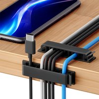 3Pcs Adhesive Desk Wire Arrangement Holder, Multigroove Cable Clips Daily Cord Management