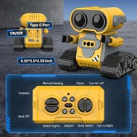 Multifunctional Remote Control Robot with LED Lights Sensing Rechargeable 2.4GHz Remote Control Smart Robot for Kids Gift