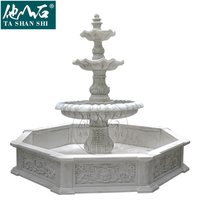 Stone carving fountains, large outdoor courtyards, villa landscape ornaments, outdoor water features, flowing water ponds, Europ