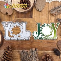 Original Christmas Layers Title Words JOY TO THE WORLD Metal Cutting Dies Scrapbooking Decorative Embossing