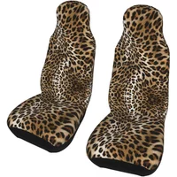 Leopard Pattern Universal Car Seat Cover Four Seasons Suitable For All Kinds Models Texture Seat Covers Polyester Seat Protector
