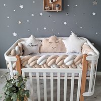200cm Baby Cot Bumper Bed Circumference For Newborns Braid Baby Cot Bumper Bed Accessories Children’s Safety Bed Rails