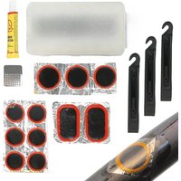 Vulcanizing Patches Metal Rasp Tire Lever Bike Patch Kit Bicycle Tire Repair Inner Tube Fix Puncture Glue Patches Tool Set