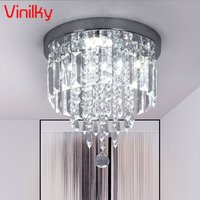 Crystal LED Ceiling Lamp Modern K9 Dinning Table Ceiling Chandelier Living Room Bedroom Indoor Decora Lustres Lighting Fixtures