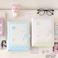 MINKYS Original Design Pink/Blue Angel Wings Star PU A5 Kpop Photocard Binder Collect Book Idol Photo Card Book Photo Album