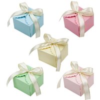 5/10/15PCS Gift Box With Ribbon Exquisite lovely Box with Ribbon Wedding Birthday Party Decoration Supplies