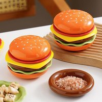 6-Layer Stackable Burgers Shape Side Dishes Dessert Tableware Ceramic Flavor Dish Household Small Dish Soy Sauce Dish