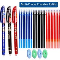 Erasable Gel Pen Set Ballpoint Pens Rod 0.5mm Refills Muti-Colors ink Washable Handle Stationery School Office Writing Supplies