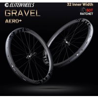 AliExpress ELITEWHEELS Newest Aero+ Gravel Wheels With Wing 20 Spokes 32mm inner Width Carbon Wheelset Ratchet System 50T TPI bearing Hub