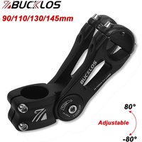 AliExpress BUCKLOS Bike Adjustable Stem 3D Forged 90/110/130/145mm Bicycle Handle Table Durable Cycling Bar Power Stem for 25.4mm 31.8mm