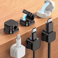 3/6Pcs Magnetic Cable Clips Cable Adjustable Cord Holder Under Desk Car Cable Management Strong Adhesive Wire Keeper Organizer