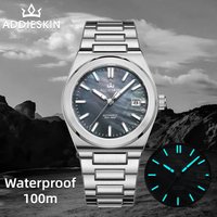 Addieskin K008 Mother of Pearl Dial Automatic Watch for Men 39mm 10mm Ultra Thin 100m Sapphire Crystal BGW9 Luminous Luxury Gift