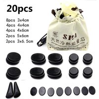 20pcs/set Hot Stone Massage Set Heater Box Relieve Stress Back Pain Health Care Lava Basalt round massage tool stone massager