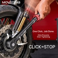 MoveCrab 9-teiliger Drehmomentschlüssel-Satz, 1/4" 3/8" 1/2" beidseitig einstellbar, 5-25Nm / 5-60Nm / 20-220Nm, CNC-gefräster Griff, Doppelskalen ±3% Genauigkeit, professionelles Motorrad-Wartungsset