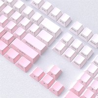 Side Printed Backlit Pink Gradient Keycaps 140+ Keys PBT Cherry Profile for Mechanical Keyboard