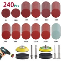 120/240Pcs 2 Zoll 50mm Schleif Scheiben Pads 60-3000 Grit Schleif Polieren Pad Kit Für bohrer Schleifer Dreh Werkzeuge Schleifpapiere