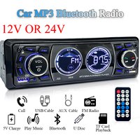 SINOVCLE Car Radio 1din Audio Bluetooth Stereo MP3 Player FM Receiver 60Wx4 Support Phone Charging AUX/USB/TF Card In Dash Kit
