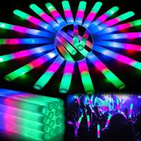 1/15/30Pcs Glow Blue LED Foam Light Sticks 3-Mode Flashing LED Light Sticks Glow in The Dark Party Supplies Party Additions
