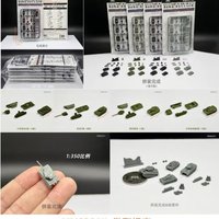1/350 Miniature Tank Tiger Leopard G IV Chariot III Assault Gun B Type 4D Assembled Military Model Toy 4pcs/set