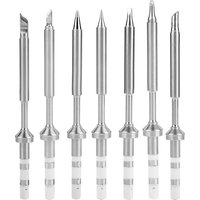 7 Types Stainless Steel Mini Soldering Iron Tips Replacement for TS100 Soldering Iron Tip