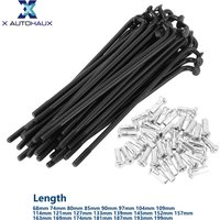 X Autohaux Bicycle Spoke Kit 14G 169mm 174mm 181mm 187mm 193mm Length Bike Wheel Spoke with Nipples Carbon Steel Black 36 Pcs