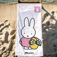 Cute M-Miffy-S Rabbit Kawaii Towel Sports Quick Dry Travel Camping Gear Sandproof Soft Light Large Beach Towel