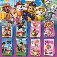 Paw Patrol Candy Kraft Paper Bags 12/24/36PCS Cartoon Puppy Child Birthday Party Supplies Cute Dog Pack Seal Kid Gift Decoration