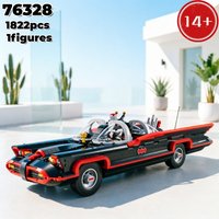 Hot Sale 1822pcs Classic Super Black Mobile Building Blocks Assembly with 1figures Model Bricks Toys for Adult image 4