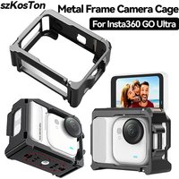 Metal Frame Camera Cage for Insta360 GO Ultra Aluminum Case Protective Frame Multifunctional Extension Accessory Snap-Locking