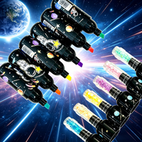 6pcs Astronaut Space Themed Highlighter Pens Bottle Shaped Chisel Tip - Fluorescent Markers for Journaling Notes Stationery