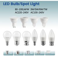 Led Bulb Lamps E27 B22 E14 GU10 GU5.3 Spot 220V 110V Light Bulb 3W 5W 6W 7W Warm White Cold White Lampada for Home Leds Lamp