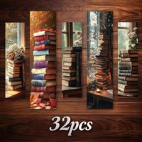 32pcs Vintage Autumn Bookmarks Set, Ideal for Teachers Readers and Book Lovers, Perfect Birthday New Year Gift