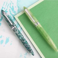PENBBS 480 Fountain Pe Blade F /Circle grinding M Nib Pen Large Capacity Transparent Acrylic Business Writing Office Stationery