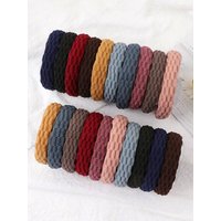 20pcs Solid Hair Ties For Daily Use For Women Hairstyles Casual,Woman Head Accessories, Woman Hair Accessories