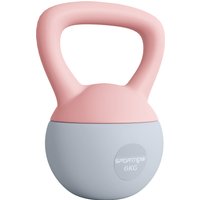 SPORTNOW Soft Kettlebell, 6kg Kettle Bell with Non-Slip Handle for Home Gym Weight Lifting and Strength Training, Pink and Grey