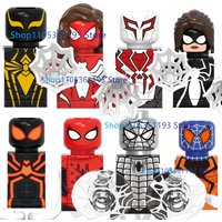 G0199 New Spiderman Marvel Assembly Building Blocks Puzzle Brick toy Deadpool Magneto Jean Grey Collection Gifts Figures