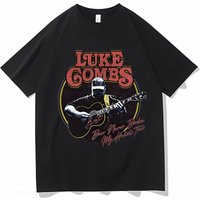 New Singer Luke Combs Print Tshirt Men Women Summer Short Sleeve T-Shirt Cotton Casual Shirts Male Hip Hop High Quality Clothes