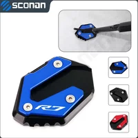 For YAMAHA YZFR7 YZF R7 YZF-R7 R7 R 7 Motorcycle Accessories CNC Aluminum Kickstand Side Stand Extension Enlarge Plate Pad