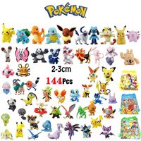 144pcs Pokemon Pikachu Action Figure Toys Mini Figures Model Toy Pikachu Anime Kids Doll Birthday Christmas Gifts image 4