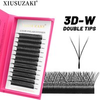 XIUSUZAKI Double Tips 3D W Shaped Eyelashes 2-3DW Premade Fans Lashes Extensions Soft 6DW Individual False Eyelashes Tools Shop