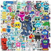10/30/50pcs Robot Kawaii Graffiti Stickers DIY Trave Taptop Skateboard Luggage Waterproof Cartoon Sticker For Kid Toy Wholesale